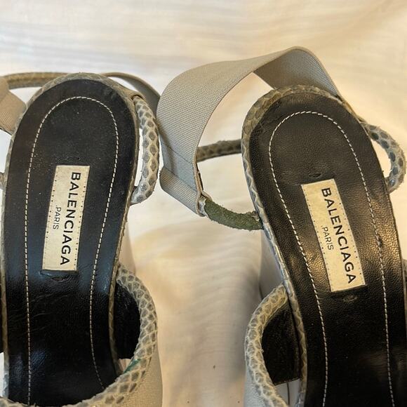 Balenciaga Paris Sandals Wedges Open Toe Shoes Size 38 - Picture 2 of 12